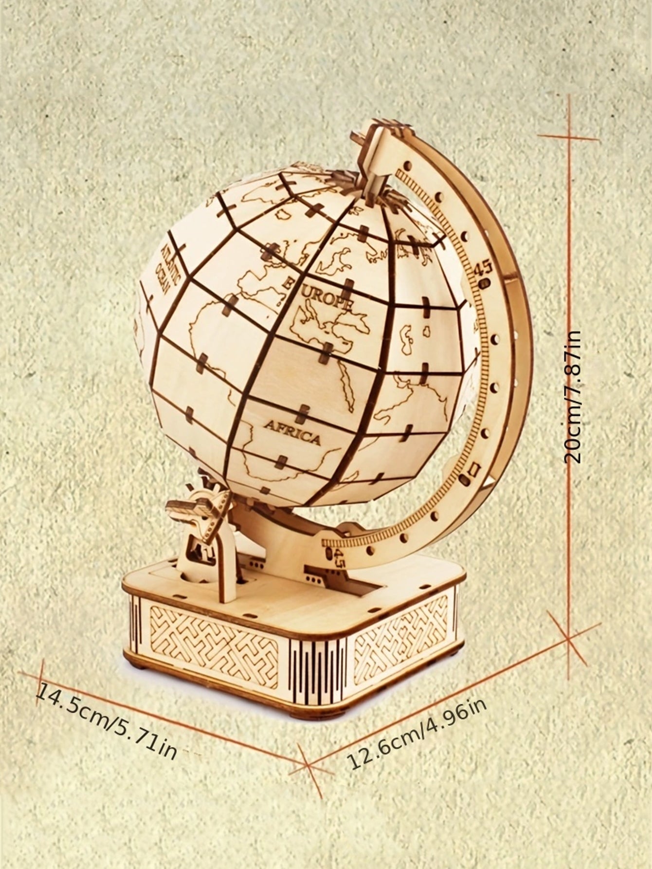 3D Wooden Puzzle Globe. Model kits DIY Crafts Handmade Christmas Gifts