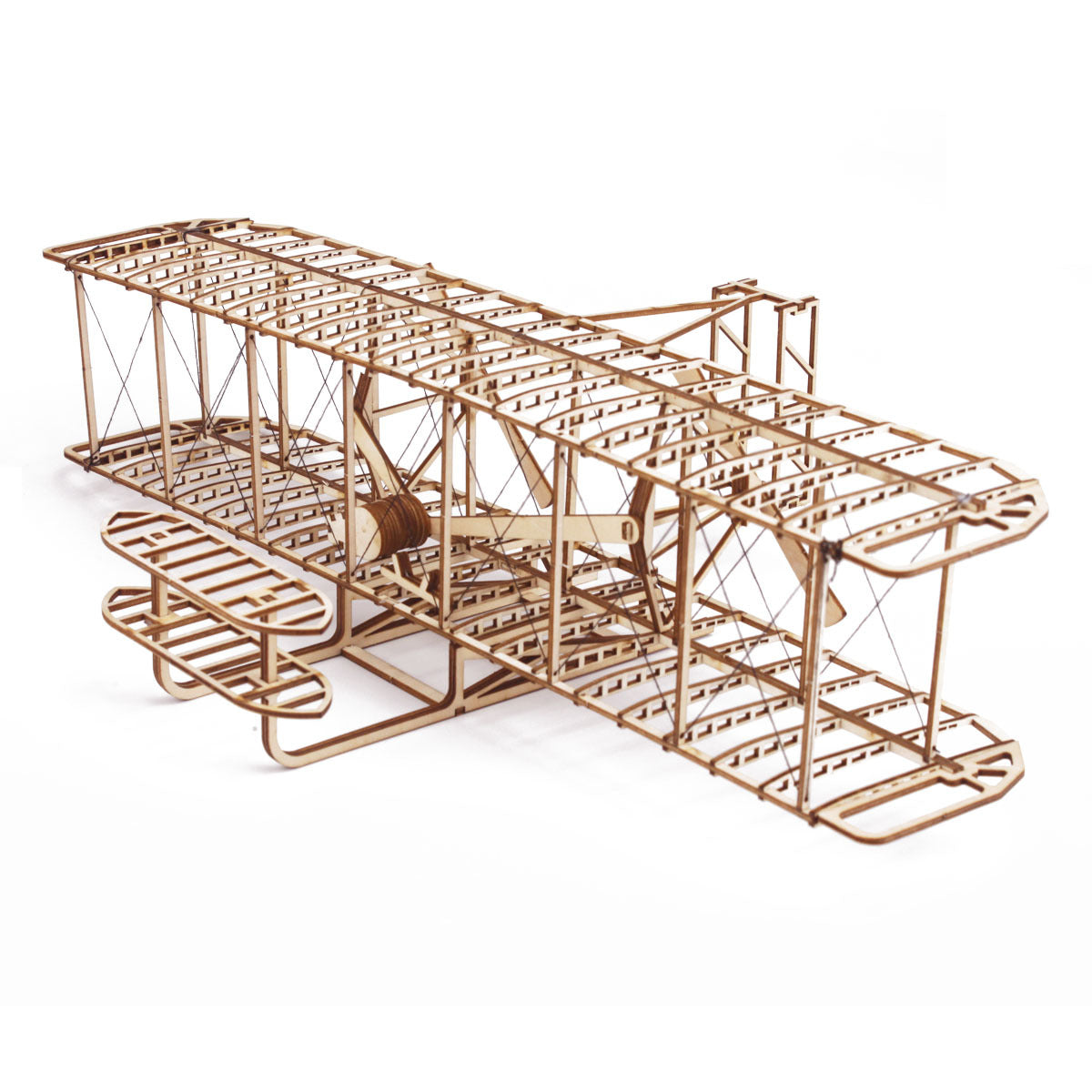 3d Wright Brothers Airplane Wooden Puzzle Retro Mechanical Assemble Building Blocks Model Kits DIY for Kid Adult Montessori Gift