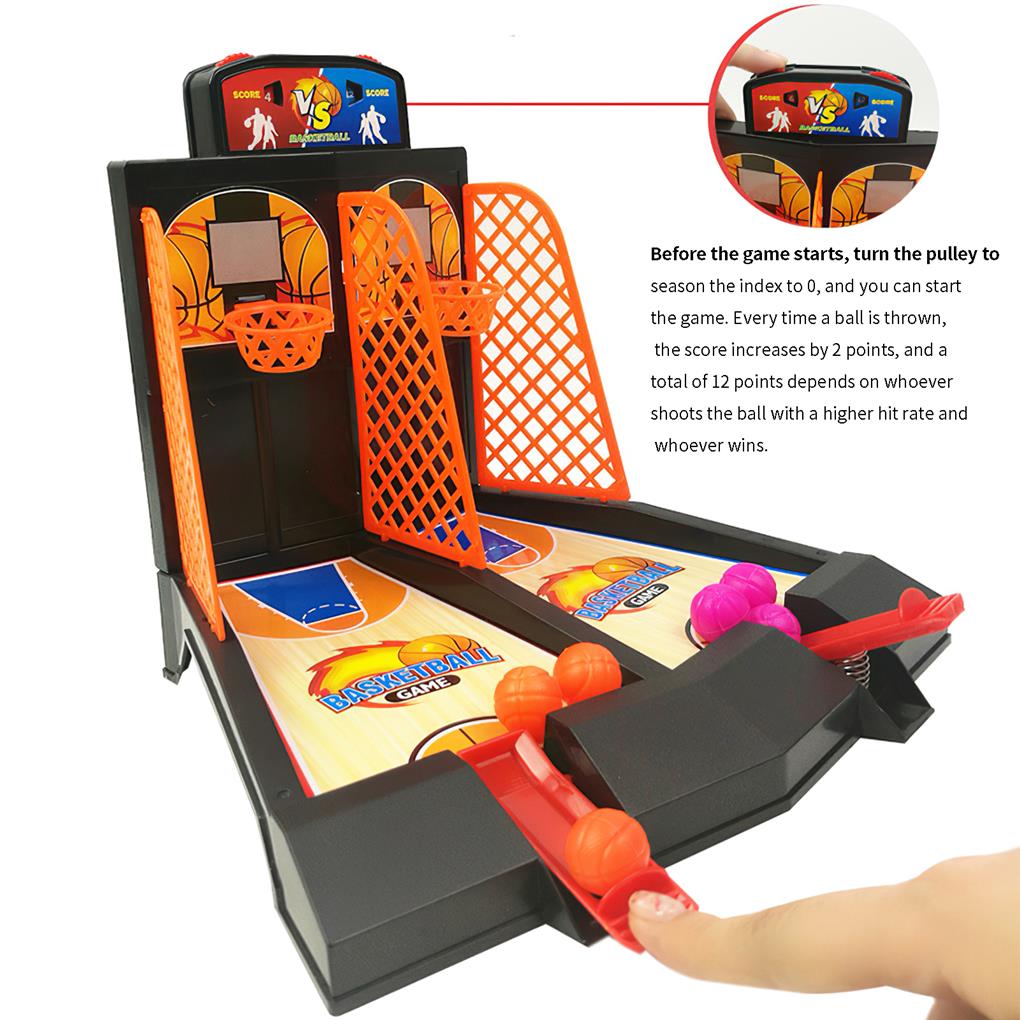 Desktop Basketball Game Toys 2-Player Table Ade Games Relaxing Intelligent Innovative Household Shooting Gift for Children