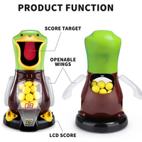 Air-powered Shooting Duck Toys Soft Bullet Battle Games Hungry Duck Foam Balls Electronic Target Practice Toys With Light Sound