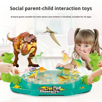 Children's Two-Player Battle Catapult Dinosaur Board Game Pinball Catapult Toy Parent-Child Interactive Educational Toy